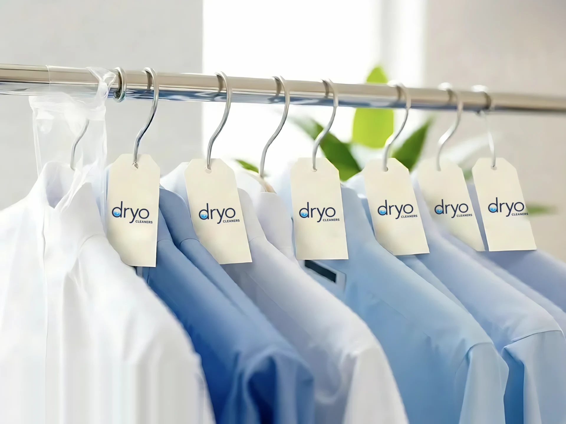 Freshly dry cleaned garments